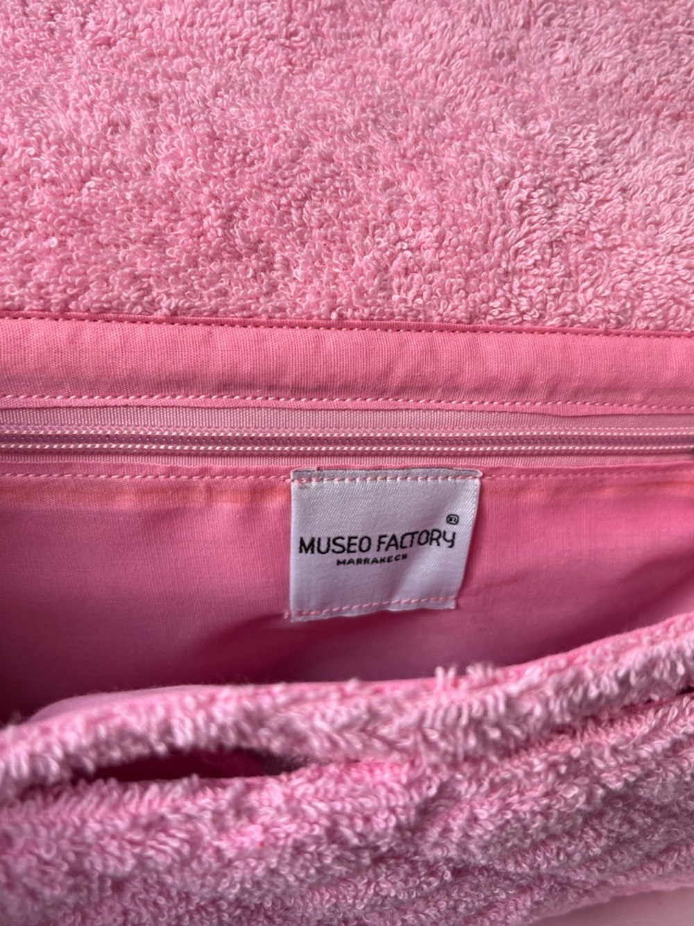 Murakchi - Terry Quilted Pink Shoulder Bag (hand-made in Morocco) 🇲🇦 - Picture 11 of 13